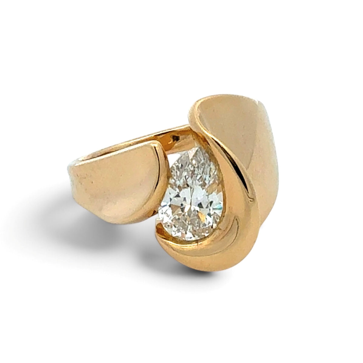 Sculptural Diamond Ring