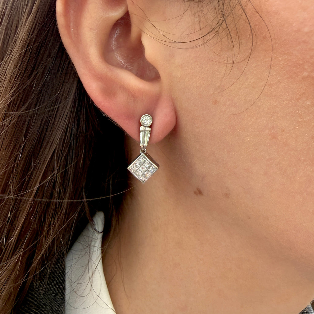 Diamond Drop Earrings