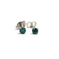 0.20 Carat TW Enhanced Blue Diamond Stud Earrings