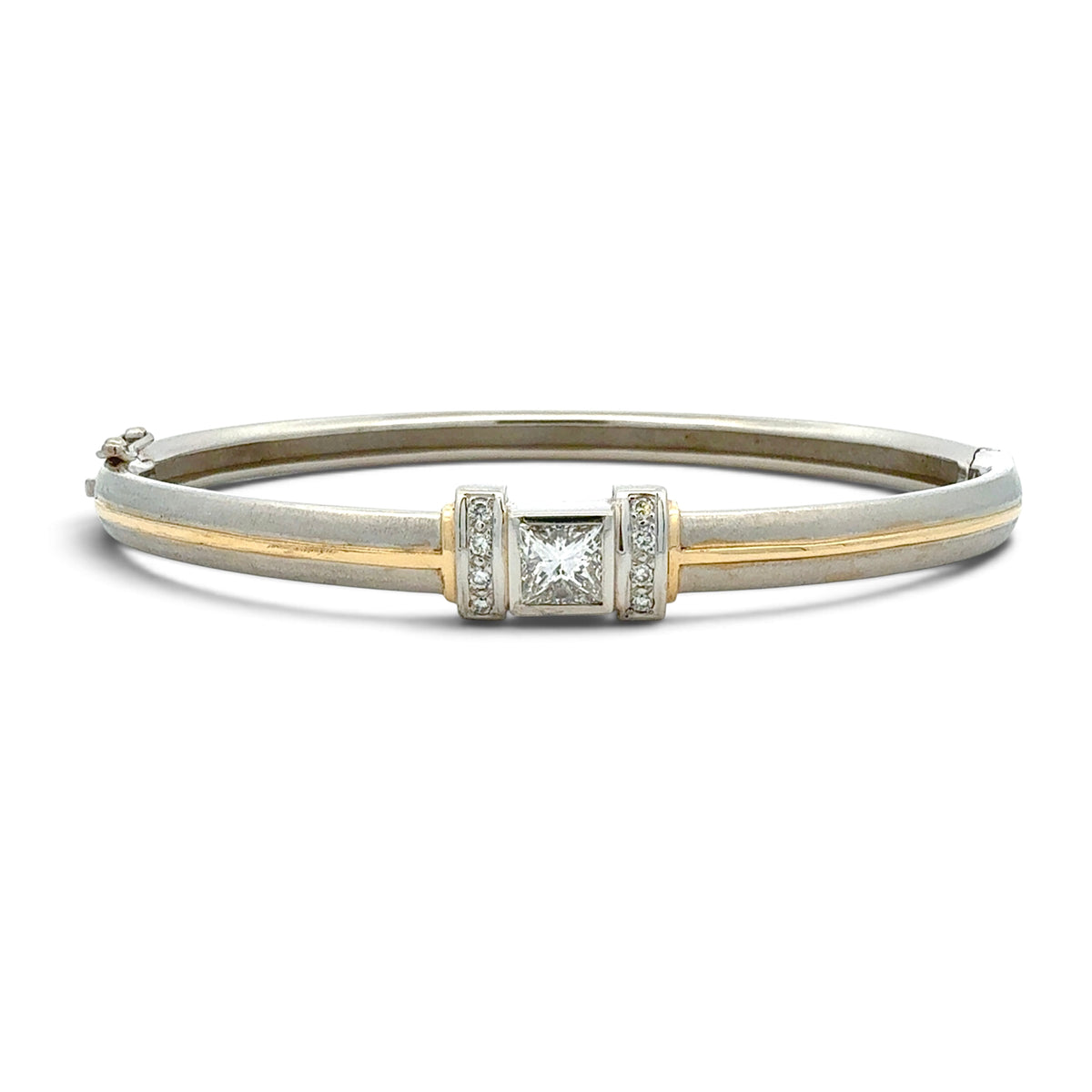 Diamond Bangle Bracelet Signed "Cede Ger"