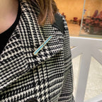Blue Enamel Bar Pin by Excalibur, SKU 800-00878, view 2 — Moses Jewelers