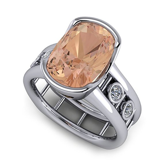 Customer-designed citrine ring by Moses Jewelers