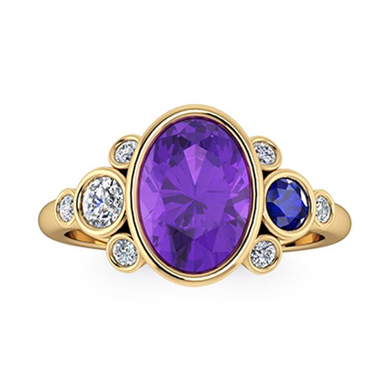 Custom gemstone family ring — Moses Jewelers