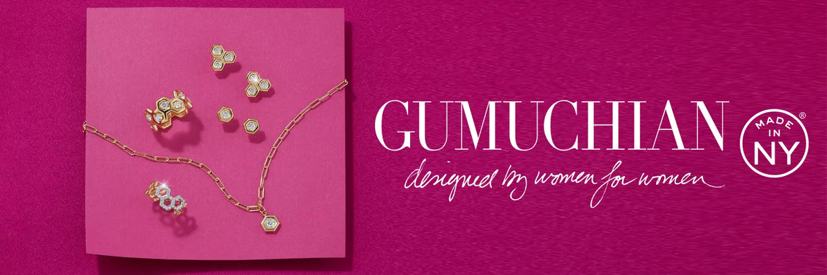 Gumuchian jewelry brand banner at Moses Jewelers