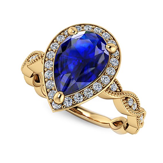 Custom sapphire ring — Moses Jewelers