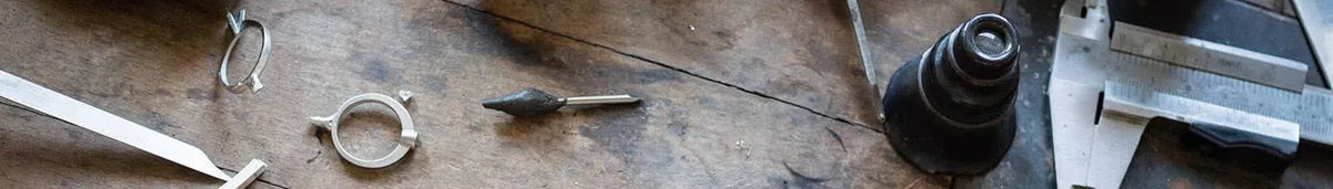 Jeweler's workbench with tools