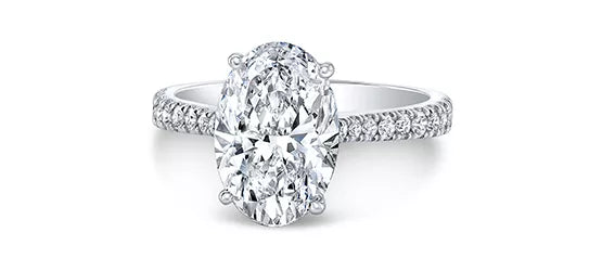 Oval cut diamond engagement ring style — Moses Jewelers