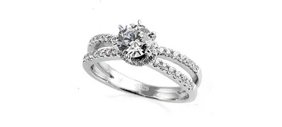 Split shank engagement ring style — Moses Jewelers