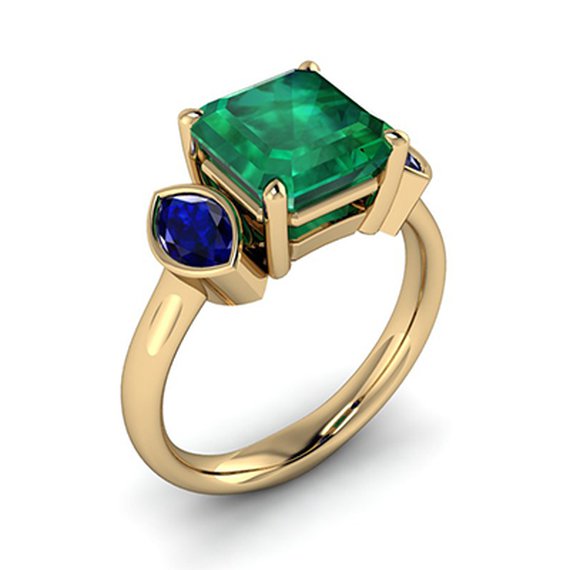 Custom three-stone ring — Moses Jewelers